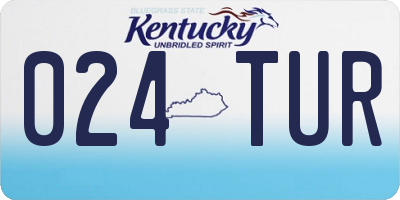 KY license plate 024TUR