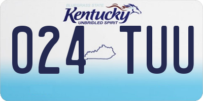KY license plate 024TUU