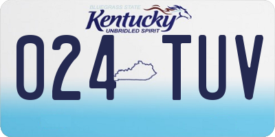 KY license plate 024TUV