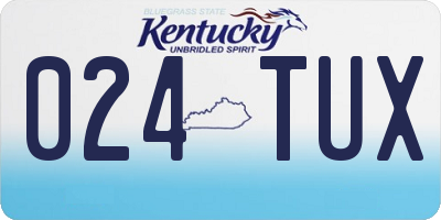 KY license plate 024TUX