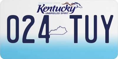 KY license plate 024TUY