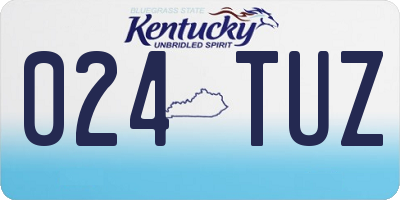 KY license plate 024TUZ