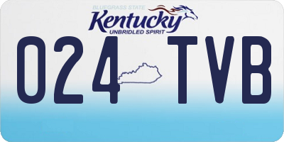KY license plate 024TVB