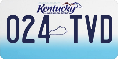 KY license plate 024TVD