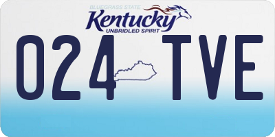 KY license plate 024TVE