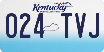 KY license plate 024TVJ