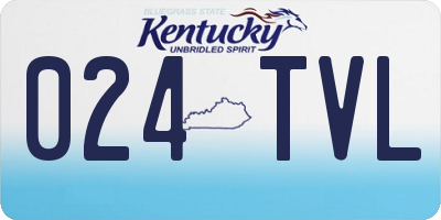 KY license plate 024TVL