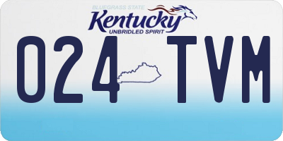 KY license plate 024TVM