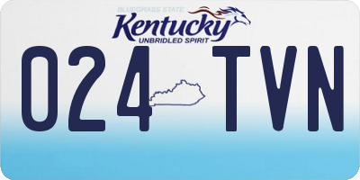KY license plate 024TVN