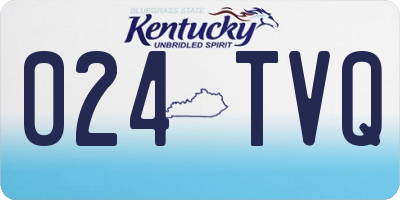 KY license plate 024TVQ