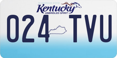 KY license plate 024TVU