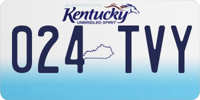 KY license plate 024TVY