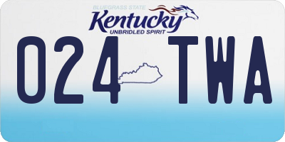 KY license plate 024TWA