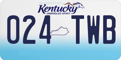 KY license plate 024TWB