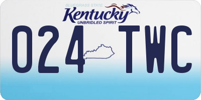 KY license plate 024TWC
