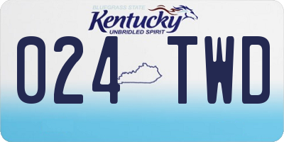 KY license plate 024TWD