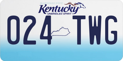 KY license plate 024TWG