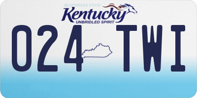 KY license plate 024TWI