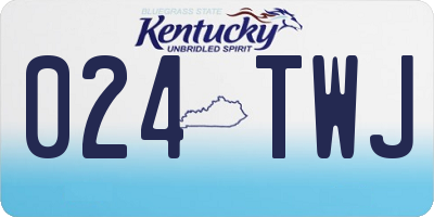 KY license plate 024TWJ