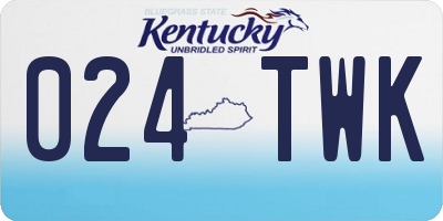KY license plate 024TWK