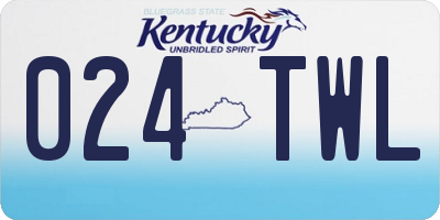 KY license plate 024TWL