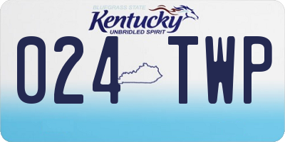 KY license plate 024TWP