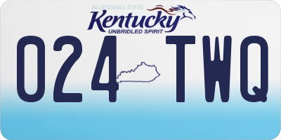 KY license plate 024TWQ