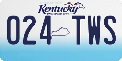 KY license plate 024TWS
