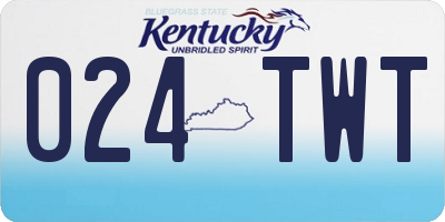 KY license plate 024TWT