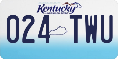 KY license plate 024TWU