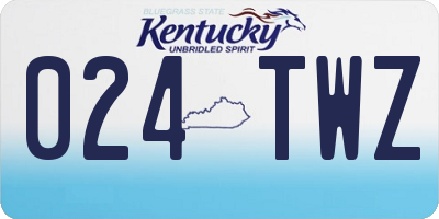 KY license plate 024TWZ