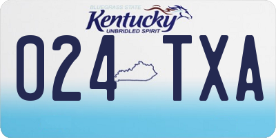 KY license plate 024TXA