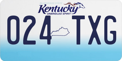 KY license plate 024TXG