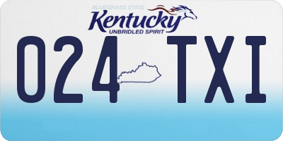 KY license plate 024TXI