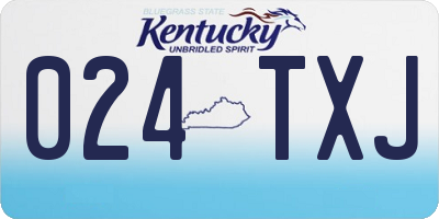 KY license plate 024TXJ