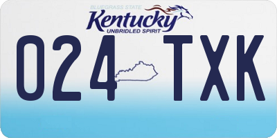 KY license plate 024TXK