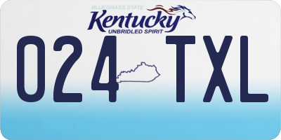 KY license plate 024TXL