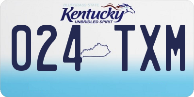 KY license plate 024TXM