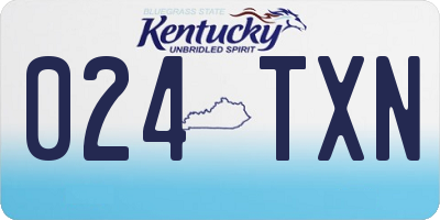 KY license plate 024TXN