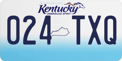 KY license plate 024TXQ