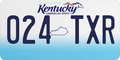 KY license plate 024TXR