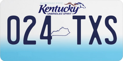 KY license plate 024TXS