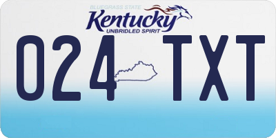 KY license plate 024TXT