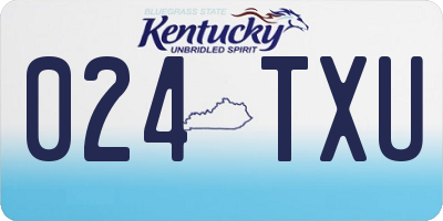KY license plate 024TXU