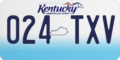 KY license plate 024TXV