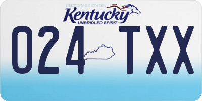 KY license plate 024TXX