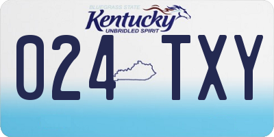KY license plate 024TXY