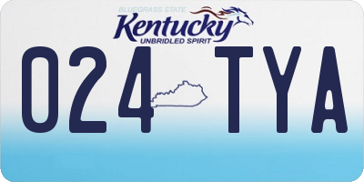 KY license plate 024TYA