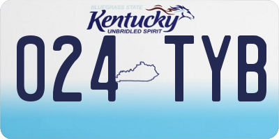 KY license plate 024TYB