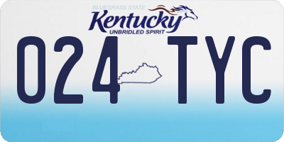 KY license plate 024TYC